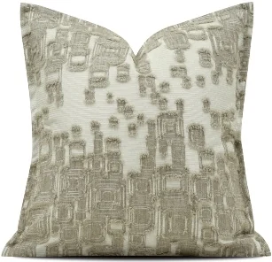 Taupe Geometric Block Cushion, SKU YM-BGJH2604221