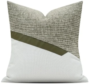 Olive Diagonal Colour Block Cushion, SKU YM-BGJH2604243