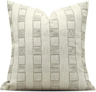 Ivory Geometric Panel Cushion, SKU YM-BGJH2604244