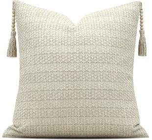 Ivory Tassel Side Cushion, SKU YM-BGJH2604248