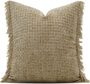 Natural Fringed Edge Cushion, SKU YM-BGJH2604256