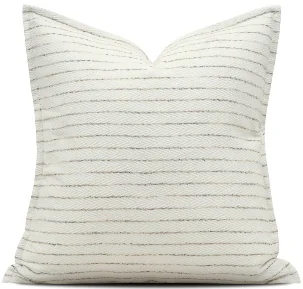 Ivory Linear Textured Cushion, SKU YM-BT2605095