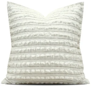 Ivory Raised Stripe Lumbar Cushion, SKU YM-BT2605098