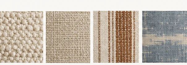 Textile material swatches
